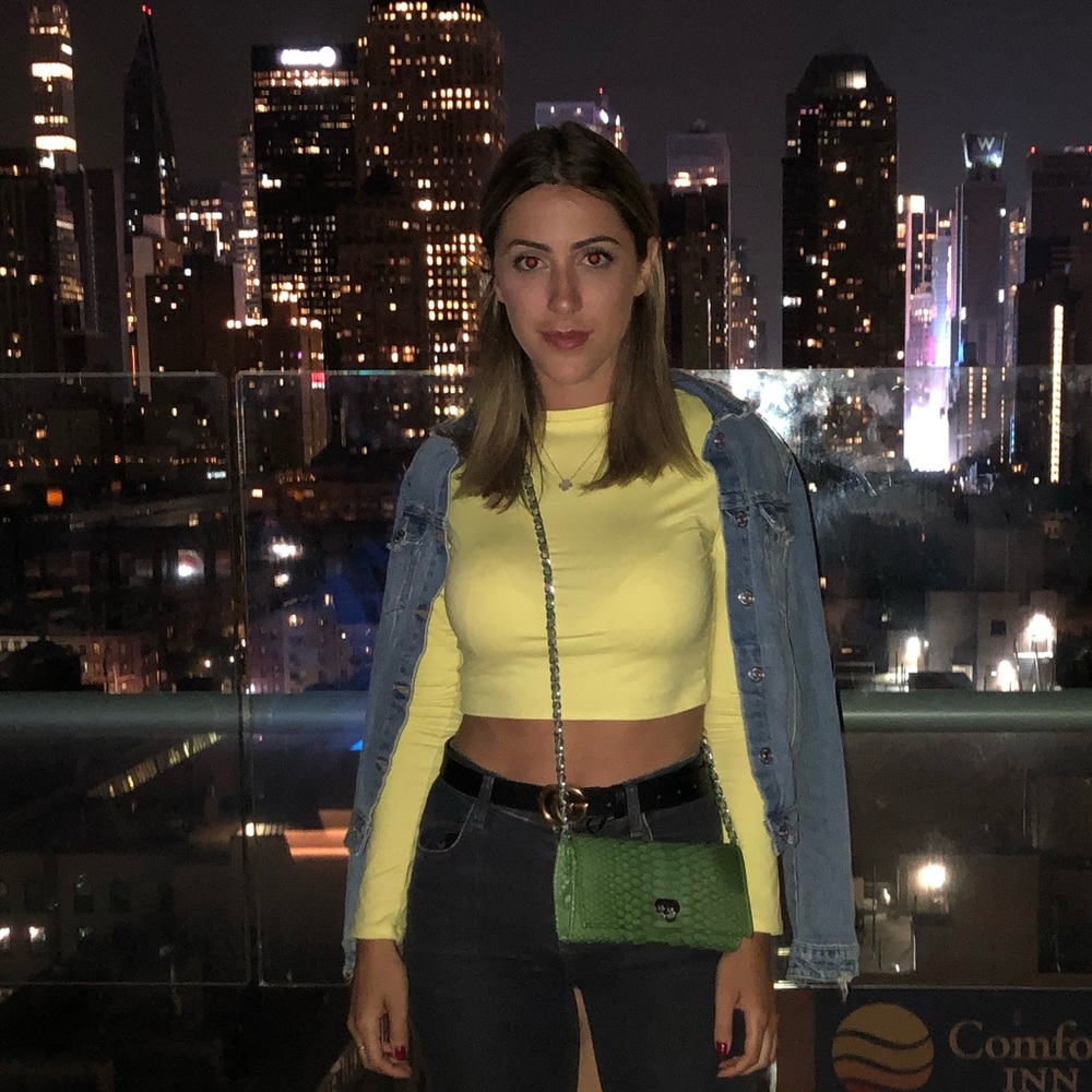 Yellow Summer crop top high quality